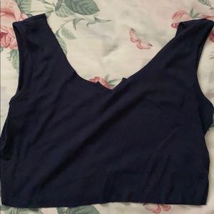 Dark blue crop top